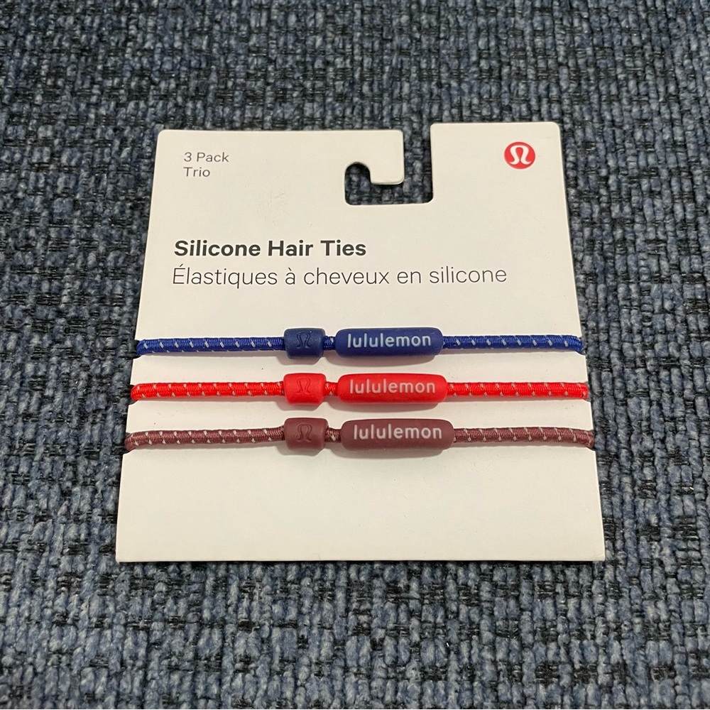 NWT Lululemon Silicone Hair Ties Trio